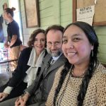 On set selfie with scene partners, Amie Mackenzie and Potsch Boyd
