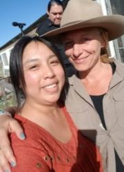 With Christina Voros on set of Yellowstone